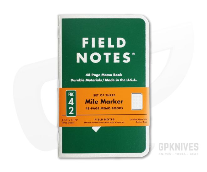 Field Notes Mile Marker Limited Edition Dot Graph Paper Memo Notebook 3 Pack - FN-C-42