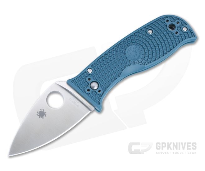 Spyderco Lil' Temperance 3 Lightweight Compression Lock Folder Blue FRN Satin K390 Blade C69PBL3K390 - SP-C69PBL3K390