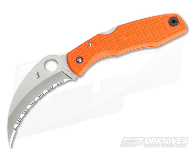 Spyderco Spyderhawk Salt Orange Sprint Run C77SOR - SP-C77SOR