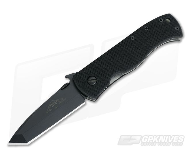 Emerson CQC-7 Waved Tanto Black Plain Standoffs - EM-C7BW-BT-ST