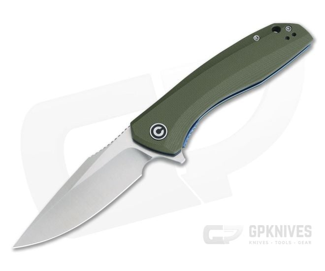 CIVIVI Baklash Green G10 Liner Lock Satin Blade Flipper C801A - CV-C801A