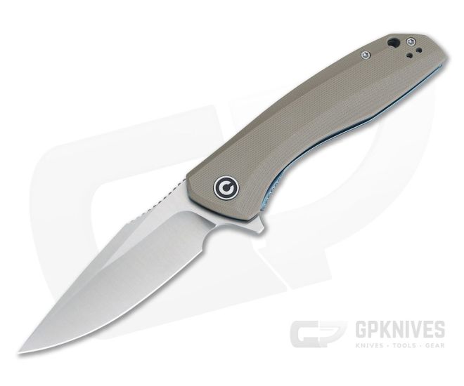CIVIVI Baklash Tan G10 Liner Lock Satin Blade Flipper C801B - CV-C801B