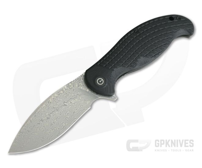 CIVIVI Naja C802DS Black G10 Damascus Liner Lock Flipper - CV-C802DS