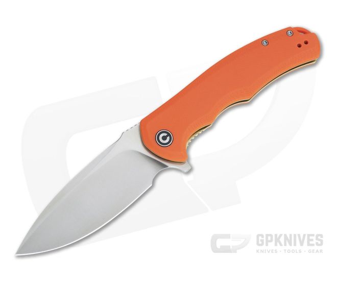 CIVIVI Praxis C803D Orange G10 9Cr18MoV Stainless Steel Liner Lock Flipper - CV-C803D