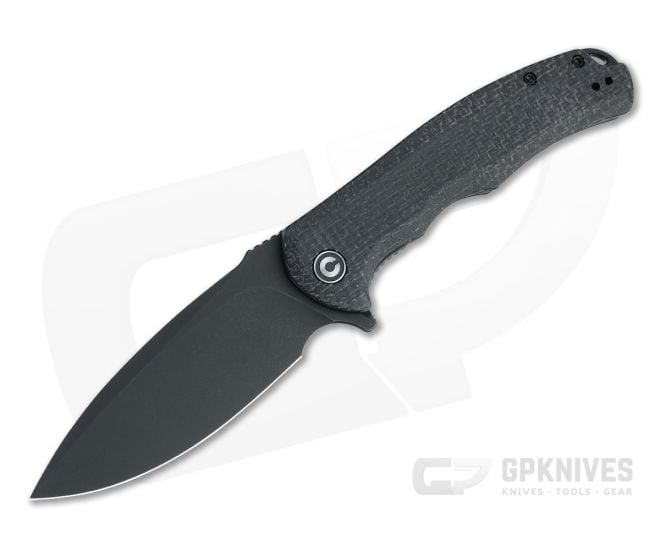CIVIVI Praxis Black Stonewashed 9Cr18MoV Coarse Black Micarta Flipper C803G - CV-C803G