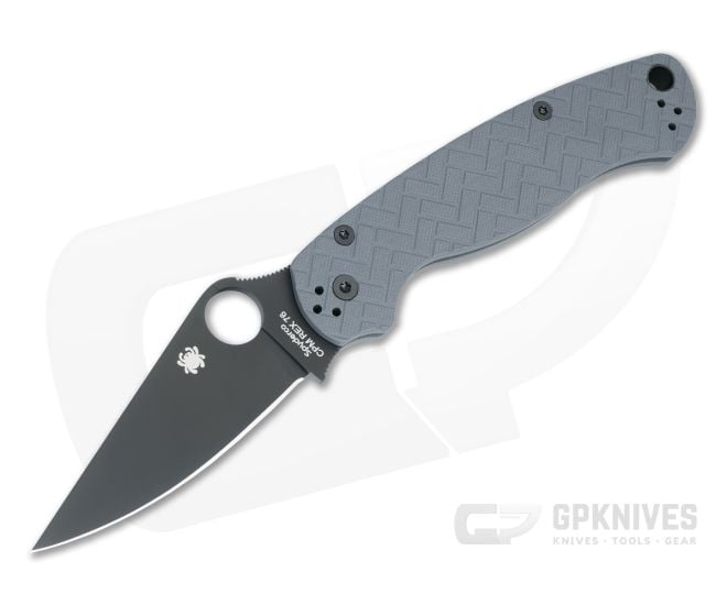 Spyderco Para Military 2 Black Rex 76 Brick Dark Gray G10 - SP-C81GDGYRX76BKP2