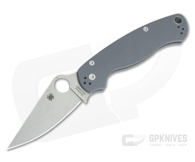 Spyderco Para Military 2 Dark Gray G10 Stonewash Maxamet C81GPDGY2 - SP-C81GPDGY2