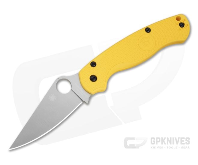 Spyderco Para Military 2 Lightweight Salt MagnaCut Yellow FRN Compression Lock Knife (3.47" Blade) C81PYL2 - SP-C81PYL2