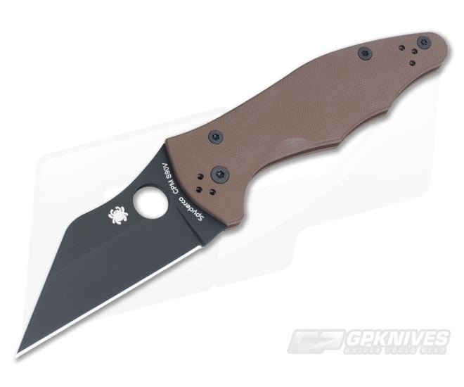 Spyderco Yojimbo 2 Brown G10 Black DLC S90V Limited C85GPBNBK2 - SP-C85GPBNBK2