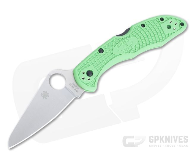 Spyderco Salt 2 Flat Ground Plain LC200N Green FRN Folder C88FPGR2 - SP-C88FPGR2