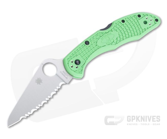 Spyderco Salt 2 Flat Ground SpyderEdge LC200N Green FRN Folder C88FSGR2 - SP-C88FSGR2