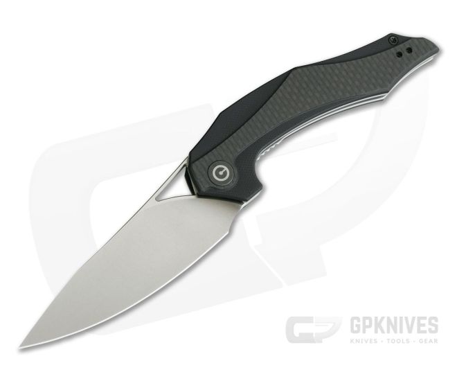 CIVIVI Plethiros Isham Black G10 & Carbon Fiber Satin D2 Liner Lock Flipper C904C - CV-C904C