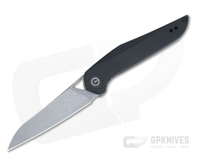 CIVIVI Mckenna Isham Black G10 Damascus Liner Lock Top Flipper C905DS - CV-C905DS