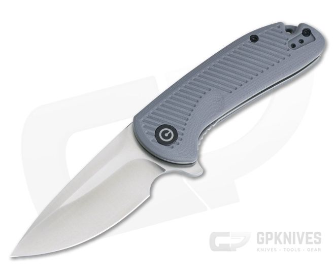 CIVIVI Durus C906A Gray G10 Satin D2 Liner Lock Flipper - CV-C906A
