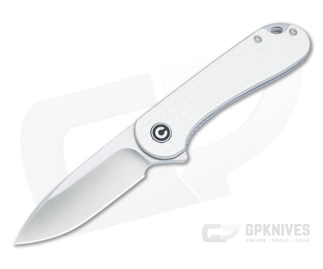 CIVIVI Elementum Flipper Frag Patterned Ivory G10 Handle Satin D2 C907A-3 - CV-C907A-3