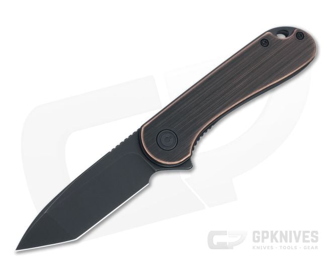 CIVIVI Elementum Tanto Black Copper Black Stonewashed D2 Liner Lock Flipper C907T-B - CV-C907T-B
