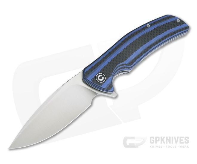 CIVIVI Incite C908B Blue G10 Layered Carbon Fiber Satin D2 Liner Lock Flipper - CV-C908B