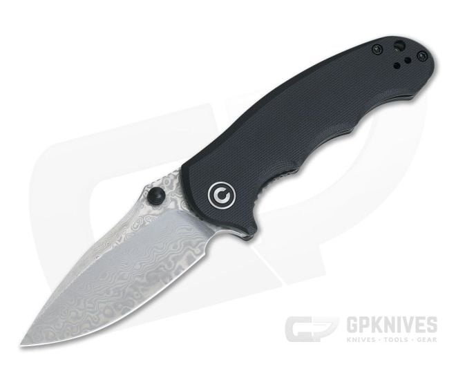 CIVIVI Hooligan C913DS-1 Black G10 Damascus Liner Lock Folder - CV-C913DS-1