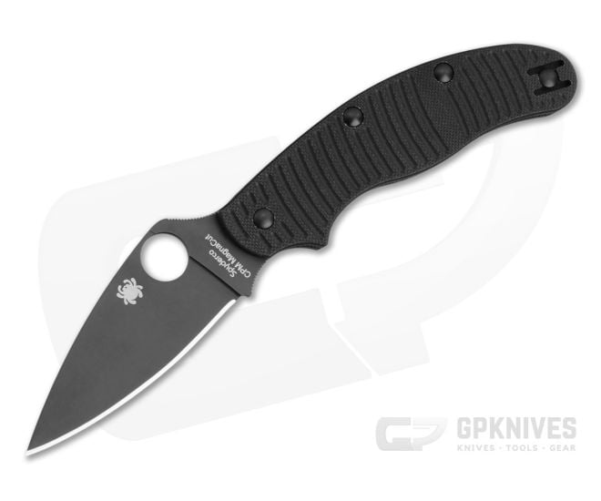 Spyderco UK Penknife Salt Black G10 DLC Magnacut (2.95" Blade) C94GMCBKP - SP-C94GMCBKP