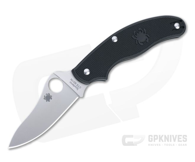 Spyderco UK Penknife UKPK Drop Point BD1N Black FRN Slip Joint Folder C94PBK3 - SP-C94PBK3
