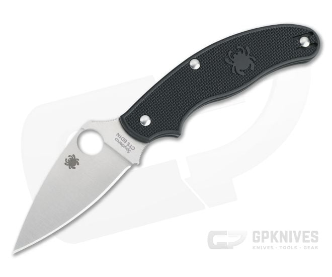 Spyderco UK Penknife UKPK Plain BD1N Black FRN Slip Joint Folder C94PBK - SP-C94PBK