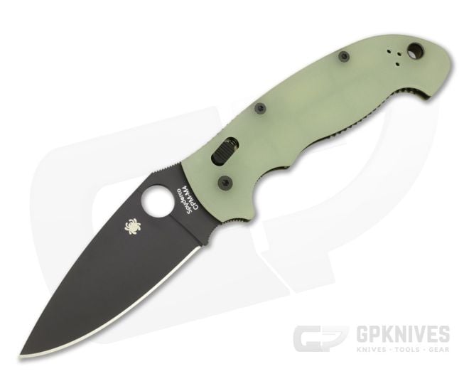 Spyderco Manix 2 XL Jade G10 Black DLC CPM M4 Folding Knife (3.85" Blade) Pre-Owned C95GM4PBK2 - SP-C95GM4PBK2