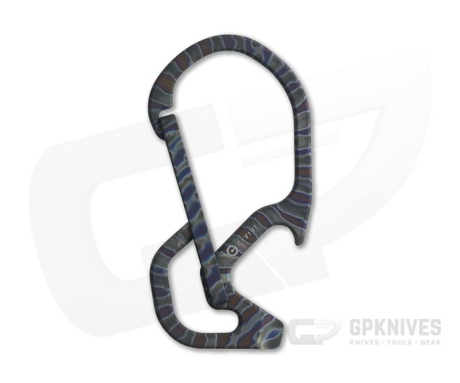 CIVIVI Click Flamed Titanium Carabiner Key Ring Multi Tool CA-01B - CV-CA-01B