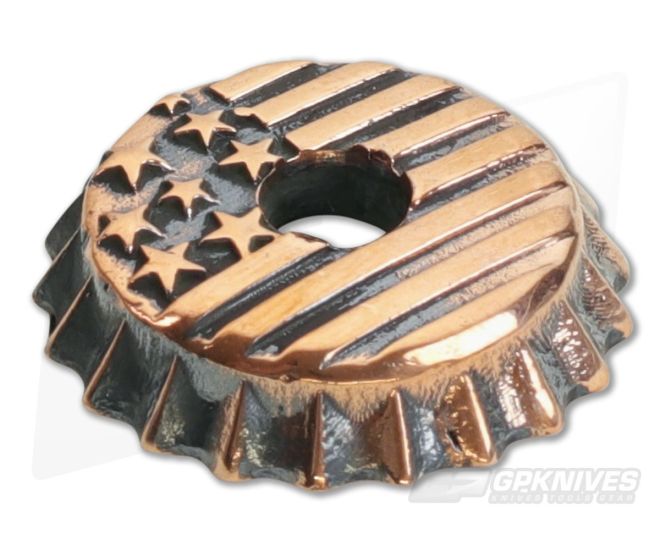 Lion Armory Beer Cap US Flag Bead Copper - LA-CAPFLAG-CU