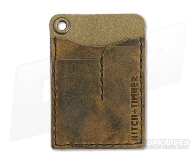 Hitch & Timber Card Caddy Crazy Horse Leather EDC Slip Pouch Wallet & Pen Holder - HT-CARDCADDY-CH