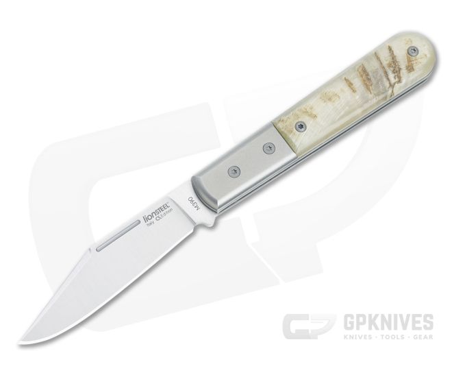 LionSteel Shuffler Barlow Ram Horn Slip Joint M390 Clip Point CK0112-RM - LS-CK0112-RM