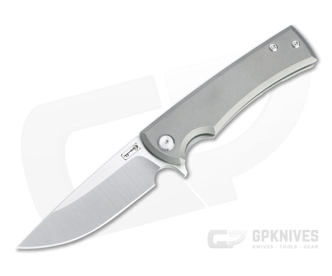 Chaves Ultramar Liberation Street Flipper Drop Point M390 Full Titanium Folding Knife - CKT-006