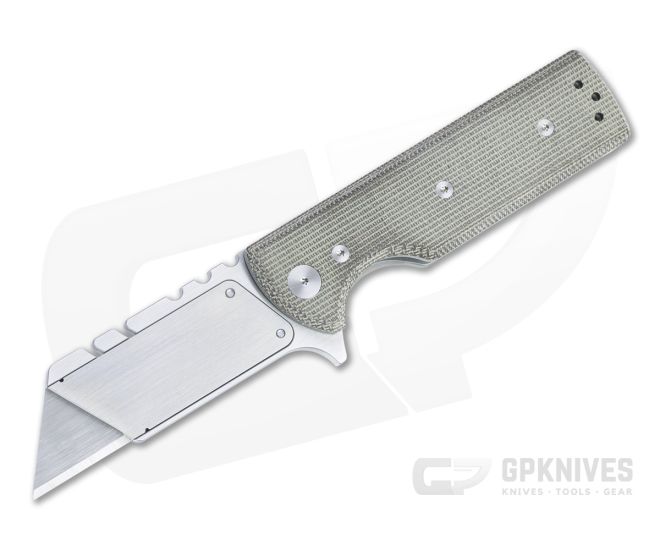 Chaves Ultramar C.H.U.B. Flipper Green Micarta Titanium Folding Utility Knife - CKT-002