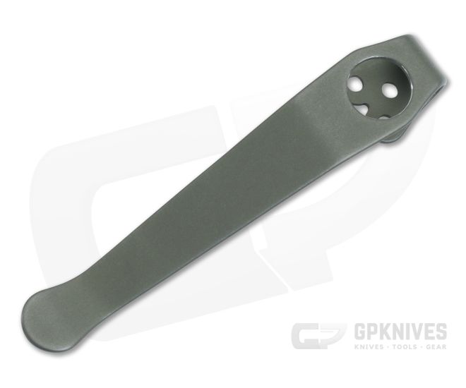 Lynch Northwest Spyderco Long Sandwashed Titanium Deep Carry Pocket Clip CL-SPY-LNG-SND - LNW-CL-SPY-LNG-SND