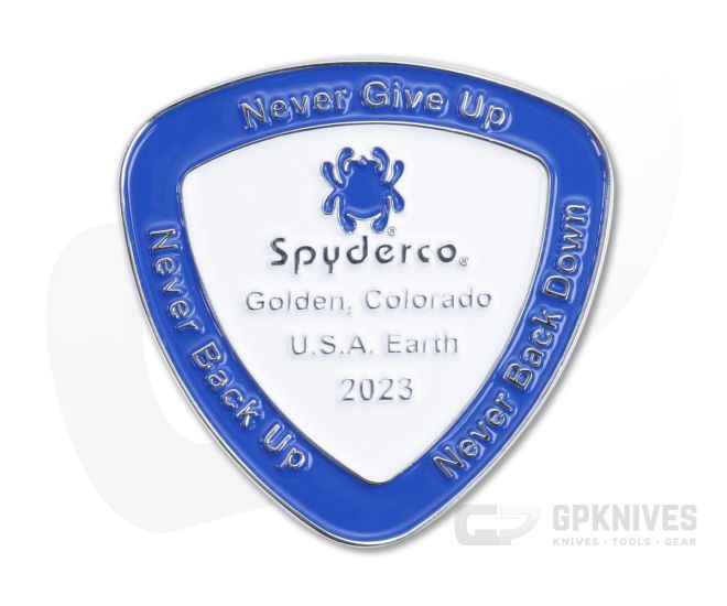 Spyderco SpyderCoin 2023 Blue and White - SP-COIN2023