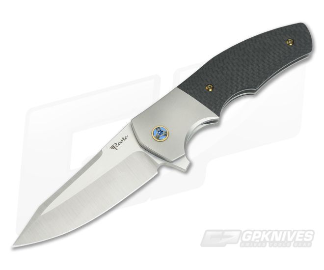 Reate Knives Crossroads Kirby Lambert Design M390 Carbon Fiber Titanium Bolster Liner Lock Flipper Prototype - RK-CR-001