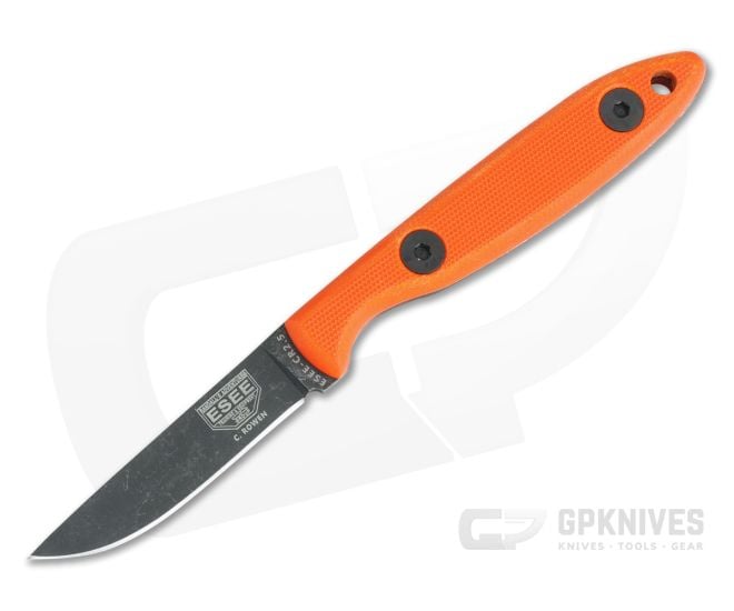 ESEE CR2.5 Orange G10 Black Oxide 1095 Leather Sheath - ESEE-CR2.5-OR