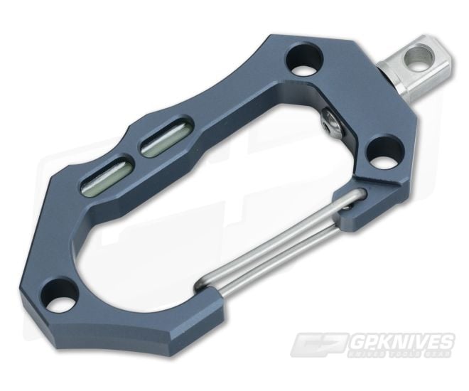 Tuff-Writer Aluminum Carabiner Gray SS Swivel - TW-CRB-AL-GRY-SS