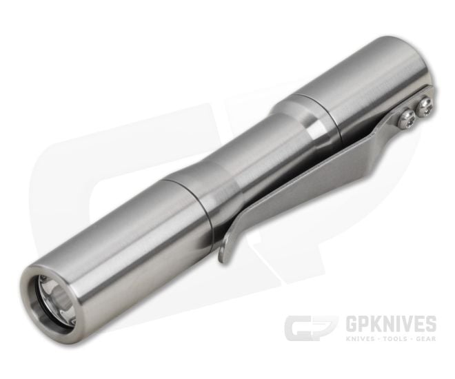 CWF Micro Click Satin Titanium 5000k 10440 Custom Flashlight - CWF-CWF016