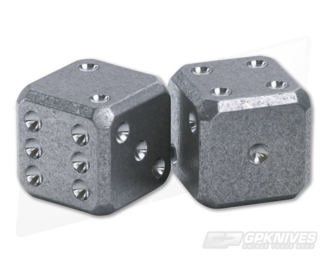 Flytanium Cuboid Large Titanium Dice Set Stonewash - FT-DICE