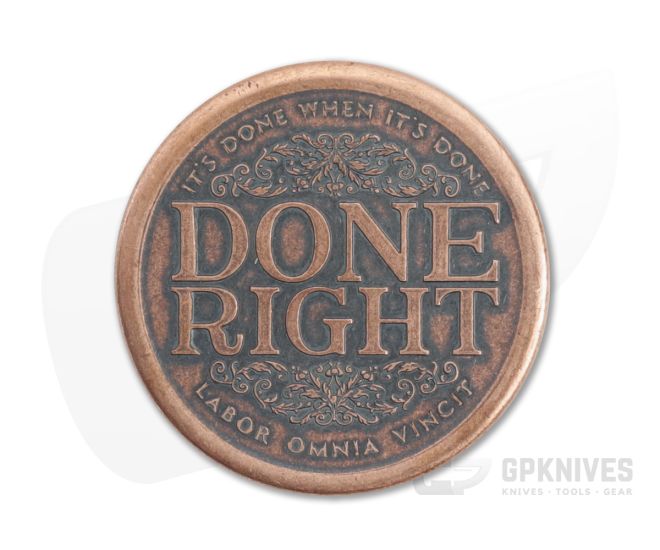 Shire Post Mint Done Right/Done Quick Decision Maker Copper Coin - SPM-DR-DQ-CO
