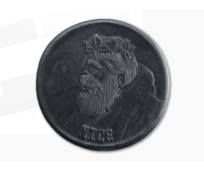 Shire Post Mint Naughty / Nice Krampus and Santa Decision Maker Coin Black Iron - SPM-DM-NN-IRON