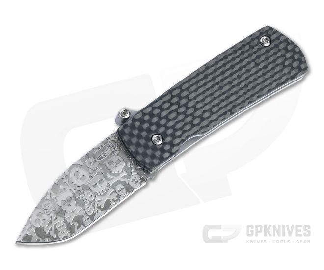 D Rocket Design Shamsher Crossbones M390 Carbon Fiber “Paw Claw” Automatic Knife 0031 - DRD-0031