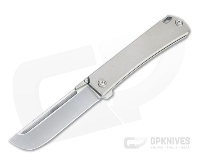 D Rocket Design Jupiter EDC Satin M390 Titanium Reverse Liner Button Lock Folder 0041 - DRD-0041