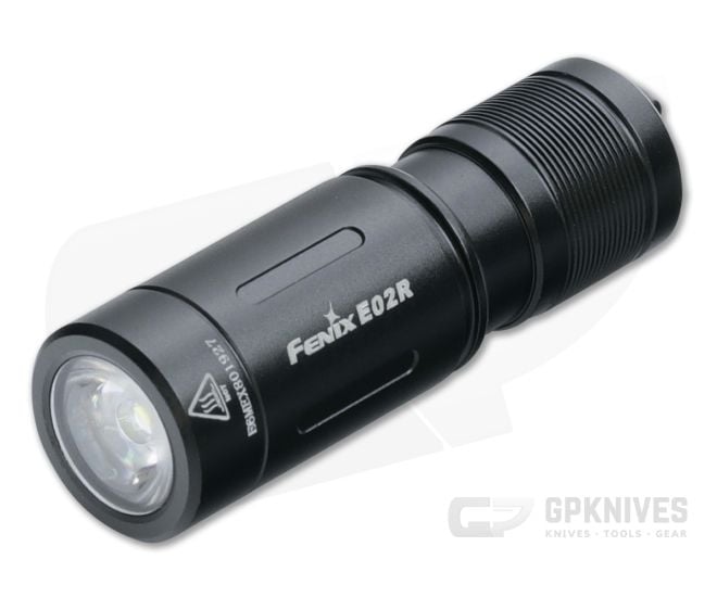 Fenix E02R Black 200 Lumen USB Rechargeable Keychain Flashlight - FF-E02RG2BK