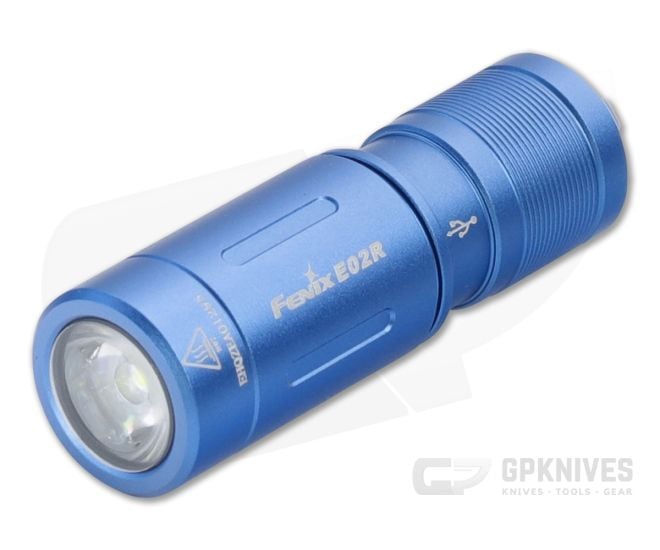 Fenix E02R Blue 200 Lumen USB Rechargeable Keychain Flashlight - FF-E02RG2BL
