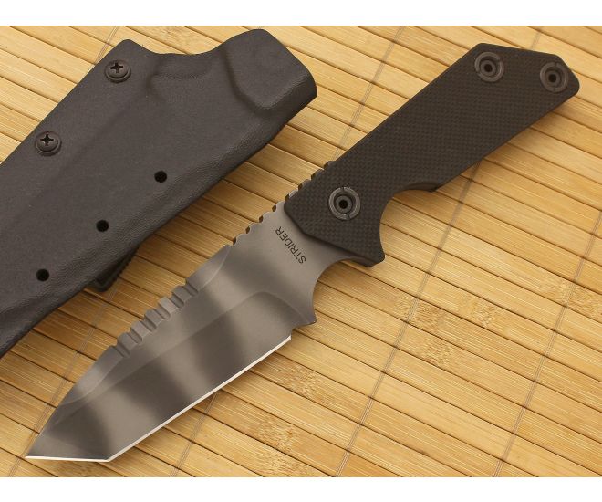 Strider EBL-T Tanto Blade Black G10 Tigerstripe - SK-EBL-T-BG10T