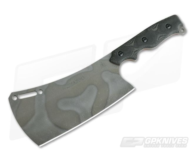 TOPS Knives El Chappo Camo Finish Cleaver Fixed Blade ECHA-01 - TP-ECHA-01-CAMO