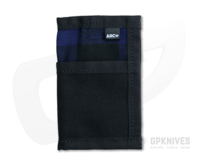 Arc Company The Edge XL Bi-Fold EDC Card Wallet Blue Buffalo Check - ARC-EDGE-XL-BL