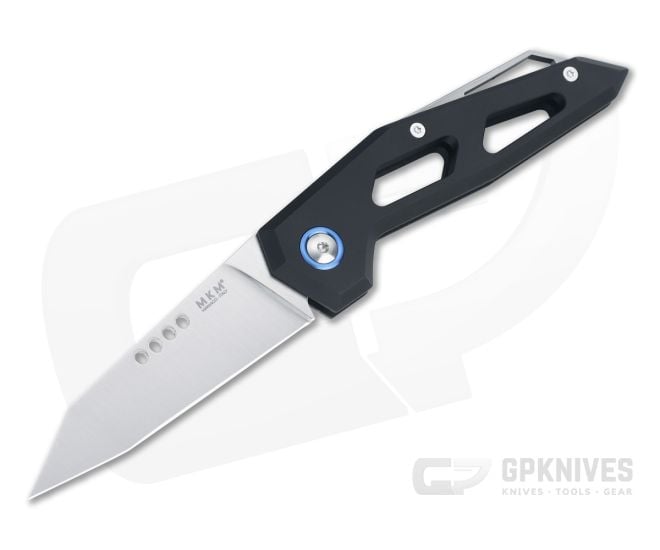 MKM Edge Reverse Tanto Satin M390 Black Aluminum Slip Joint Folder EG-ABK - MKM-EG-ABK