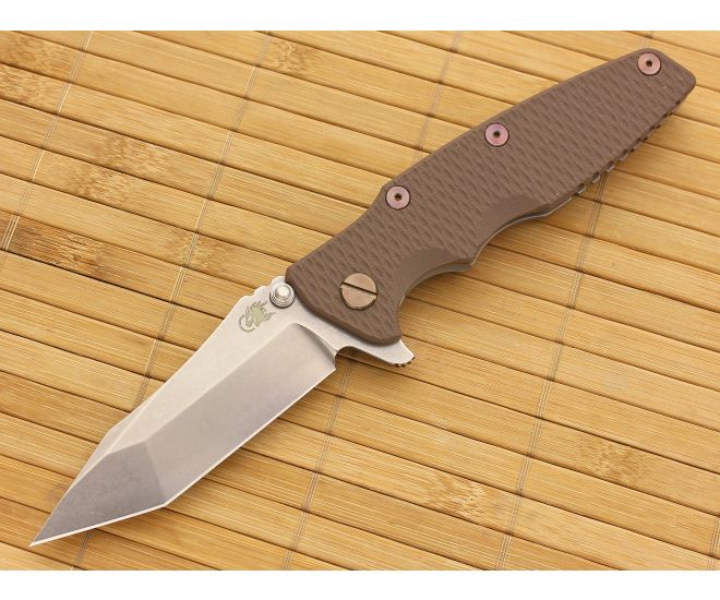Hinderer Knives Eklipse 3.5" Tanto Flipper Dark Earth Working Finish Frame - HK-EKLIPSE-001